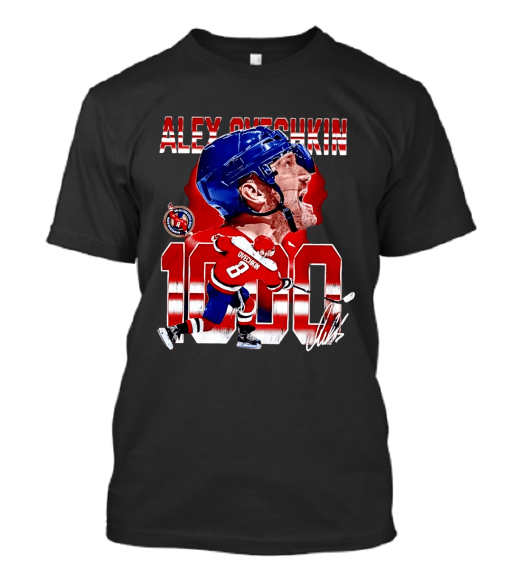 Alex Ovechkin 1000 Goals Washington Capitals Number 8 T-Shirt