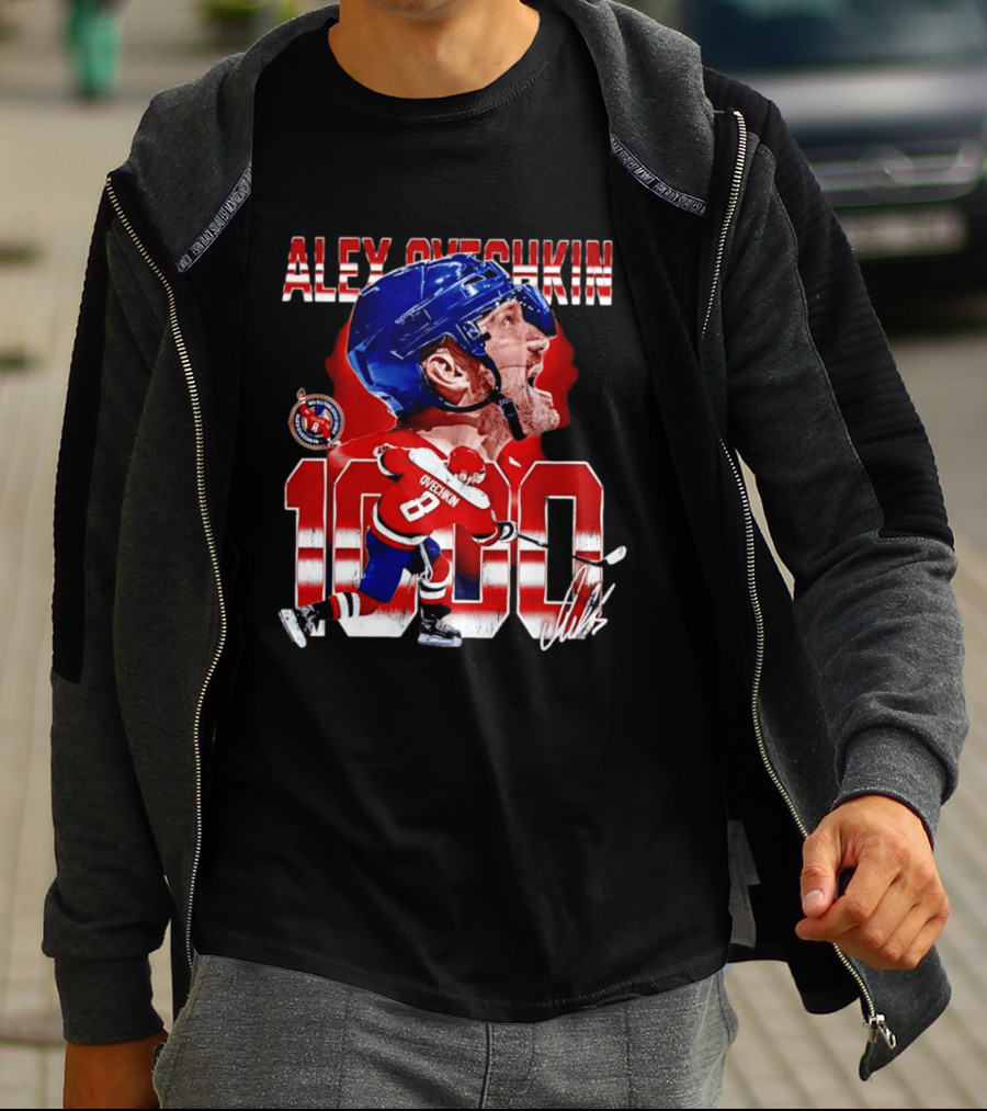 Alex Ovechkin 1000 Goals Washington Capitals Number 8 T-Shirt