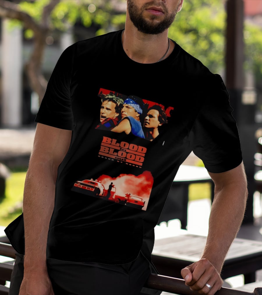 Blood In Blood Out Movie Latino Bound By Honor Dramatic Trio And Intense Action Scene T-Shirt