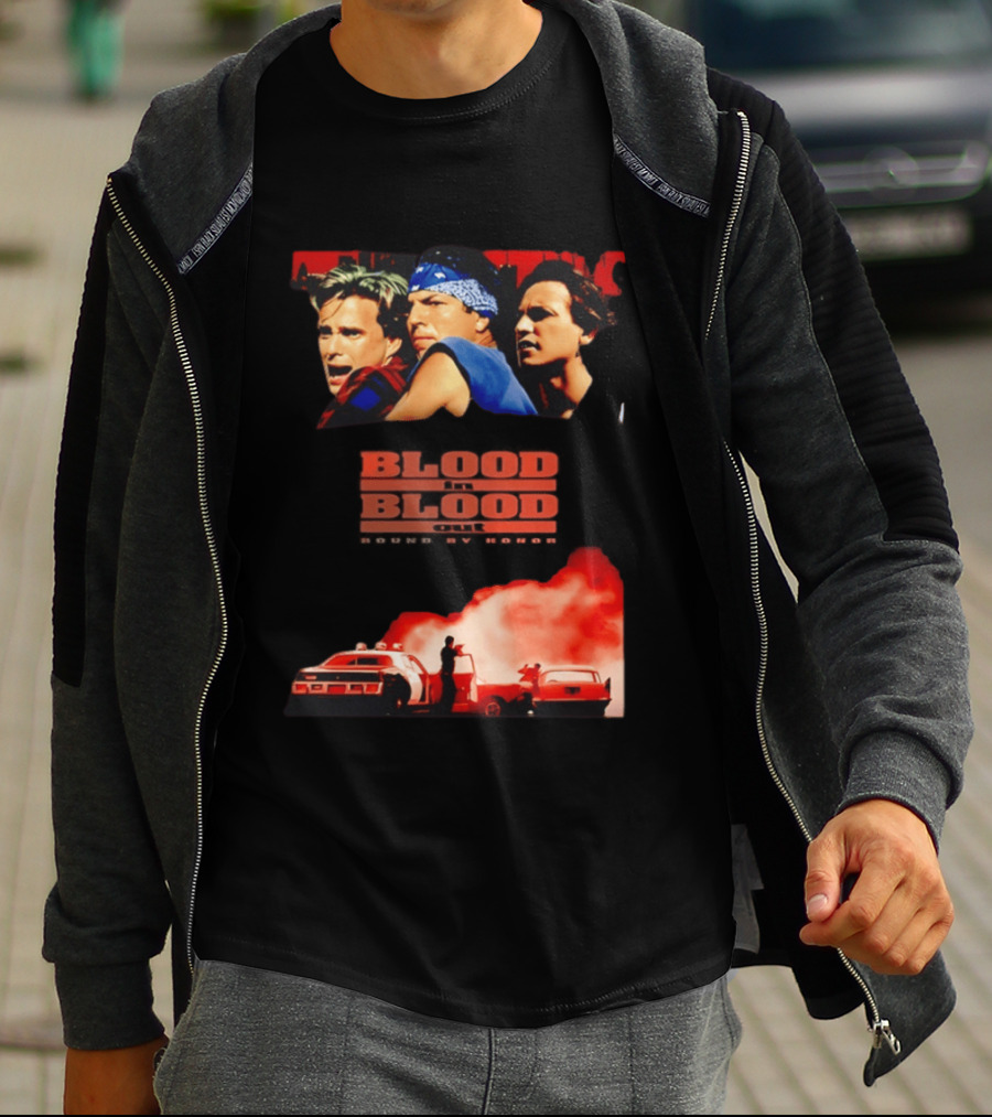 Blood In Blood Out Movie Latino Bound By Honor Dramatic Trio And Intense Action Scene T-Shirt