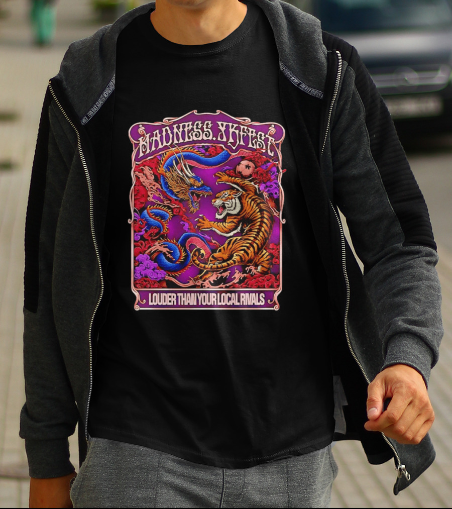 Madness TKFEST Louder Than Your Local Rivals Tiger Dragon Showdown T-Shirt