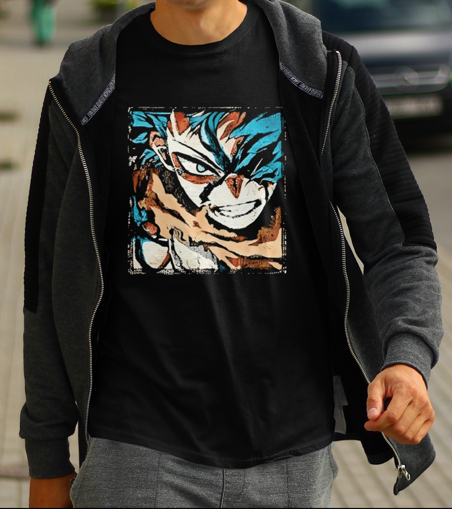 My Hero Academia Trippy Deku Blue And Red Abstract T-Shirt