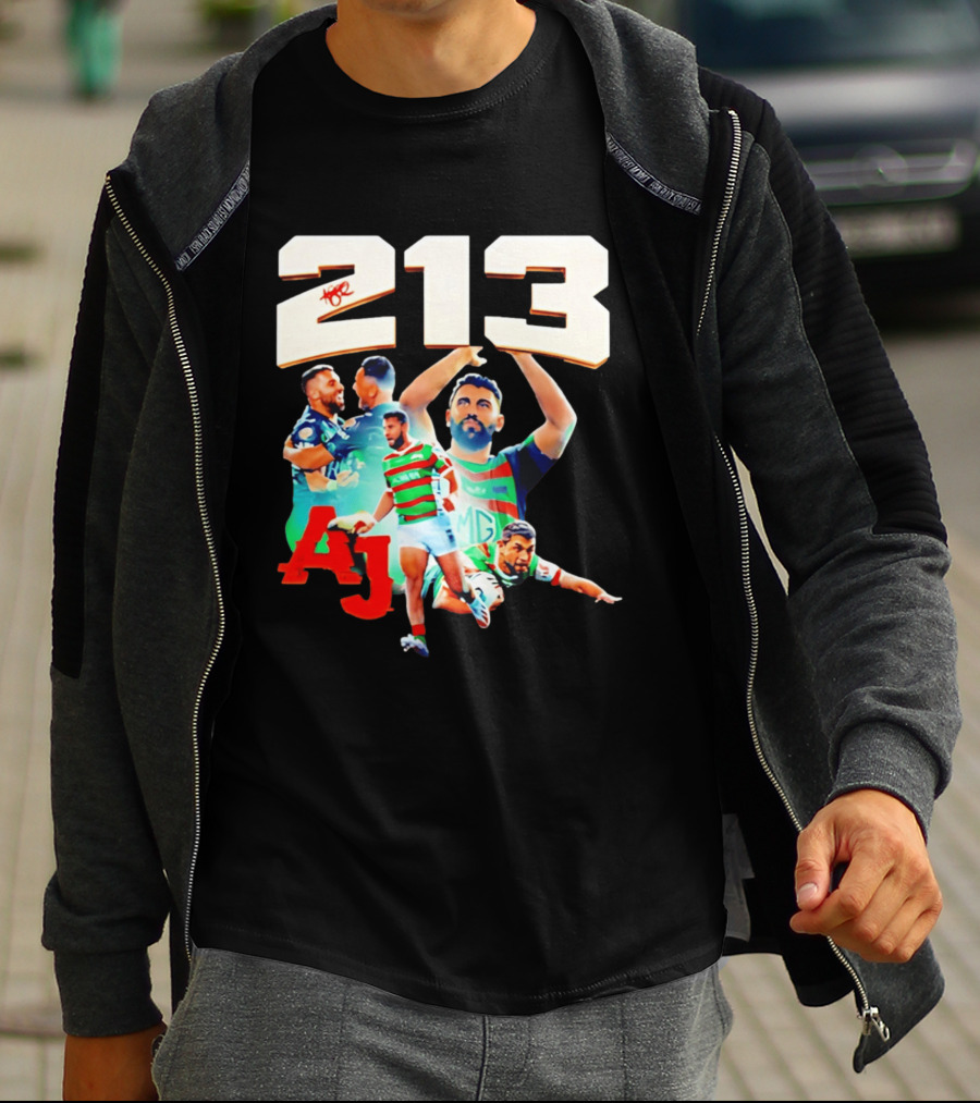 South Sydney Rabbitohs Alex Johnston 213 Record Breaker AJ Rugby T-Shirt