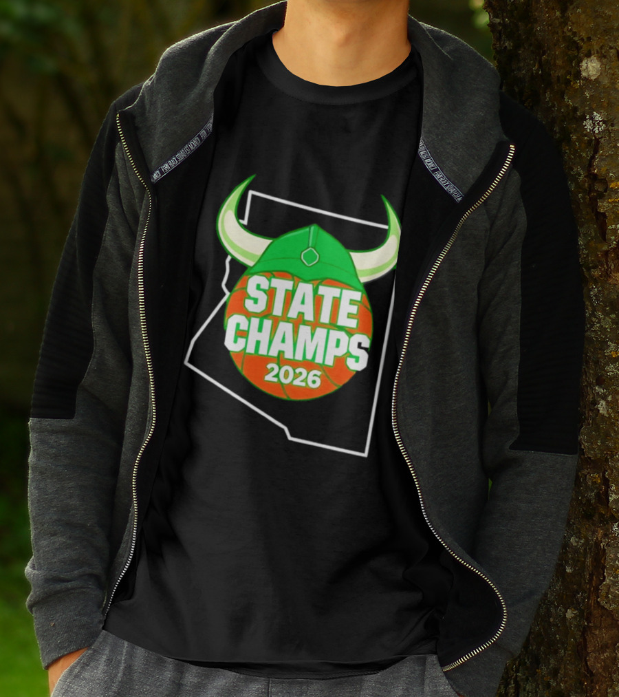 State Champs 2026 Arizona Basketball Viking Helmet T-Shirt