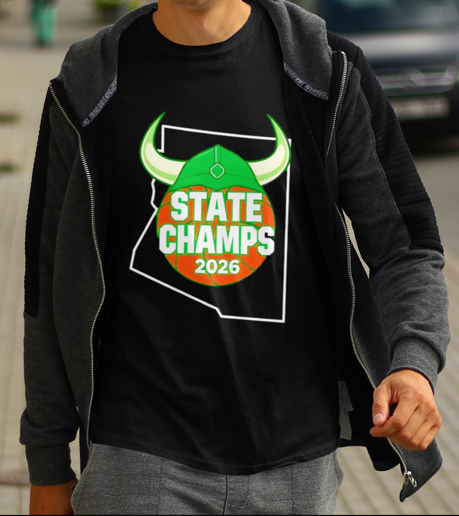 State Champs 2026 Arizona Basketball Viking Helmet T-Shirt