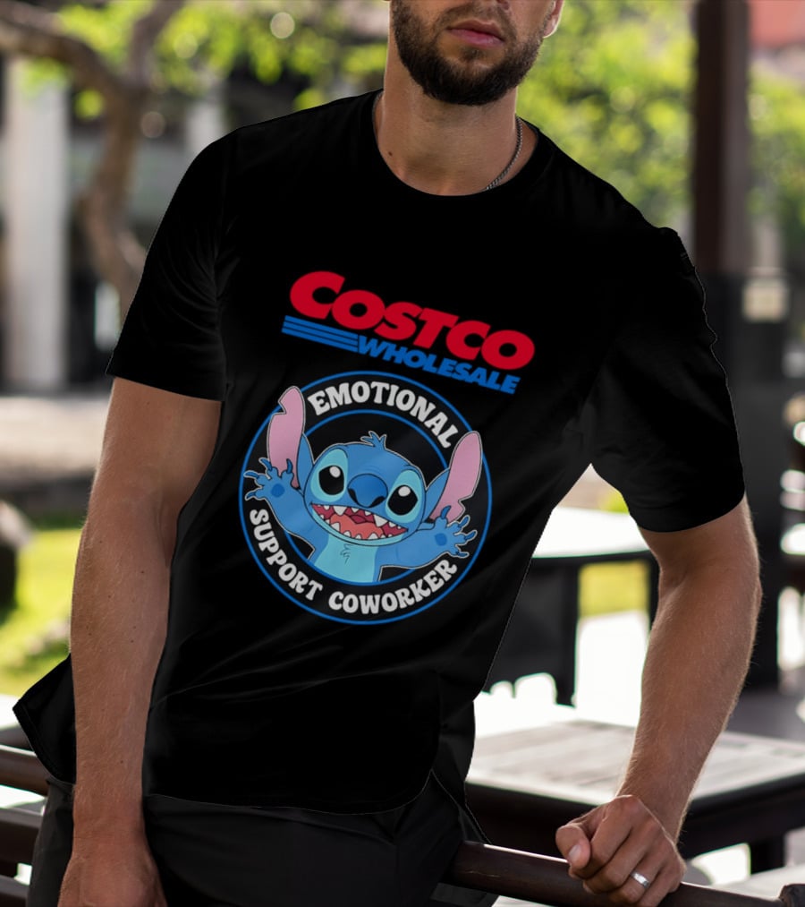 Costco Wholesale Emotional Support Coworker Stitch T-Shirt