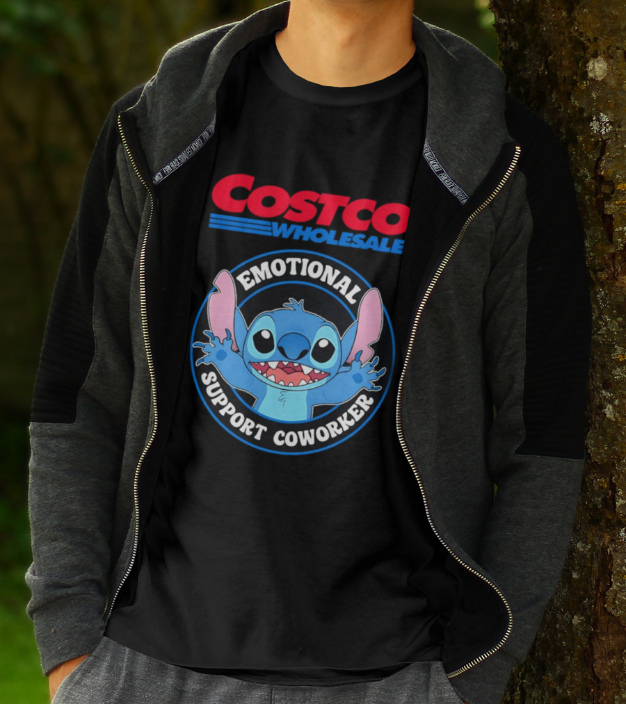 Costco Wholesale Emotional Support Coworker Stitch T-Shirt