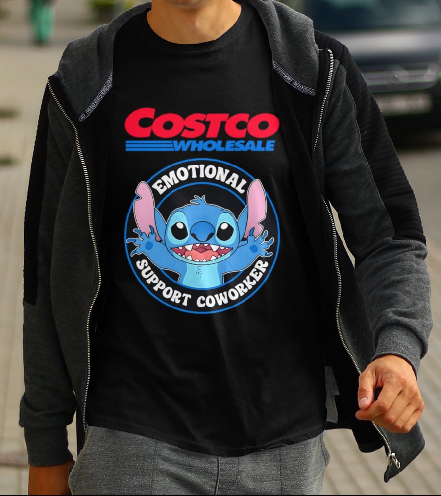 Costco Wholesale Emotional Support Coworker Stitch T-Shirt
