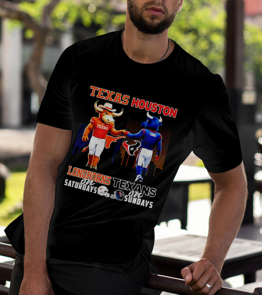 Texas Longhorns Texas Houston Toro Saturdays Sundays T-Shirt