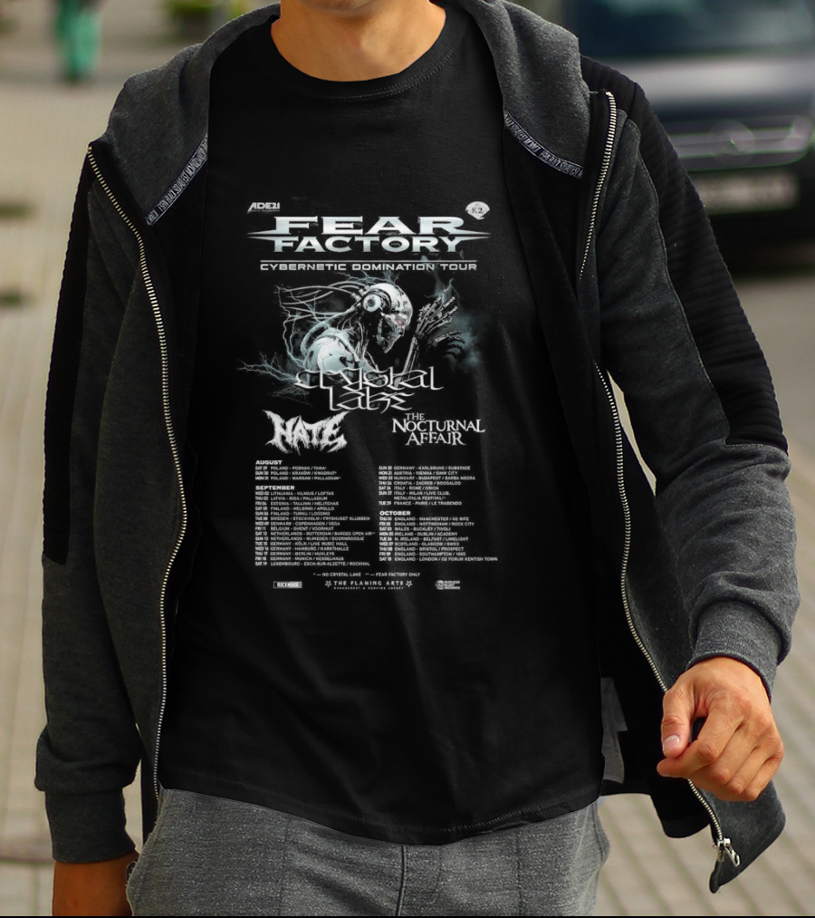 Fear Factory Cybernetic Domination Europe UK Tour 2026 Dates T-Shirt