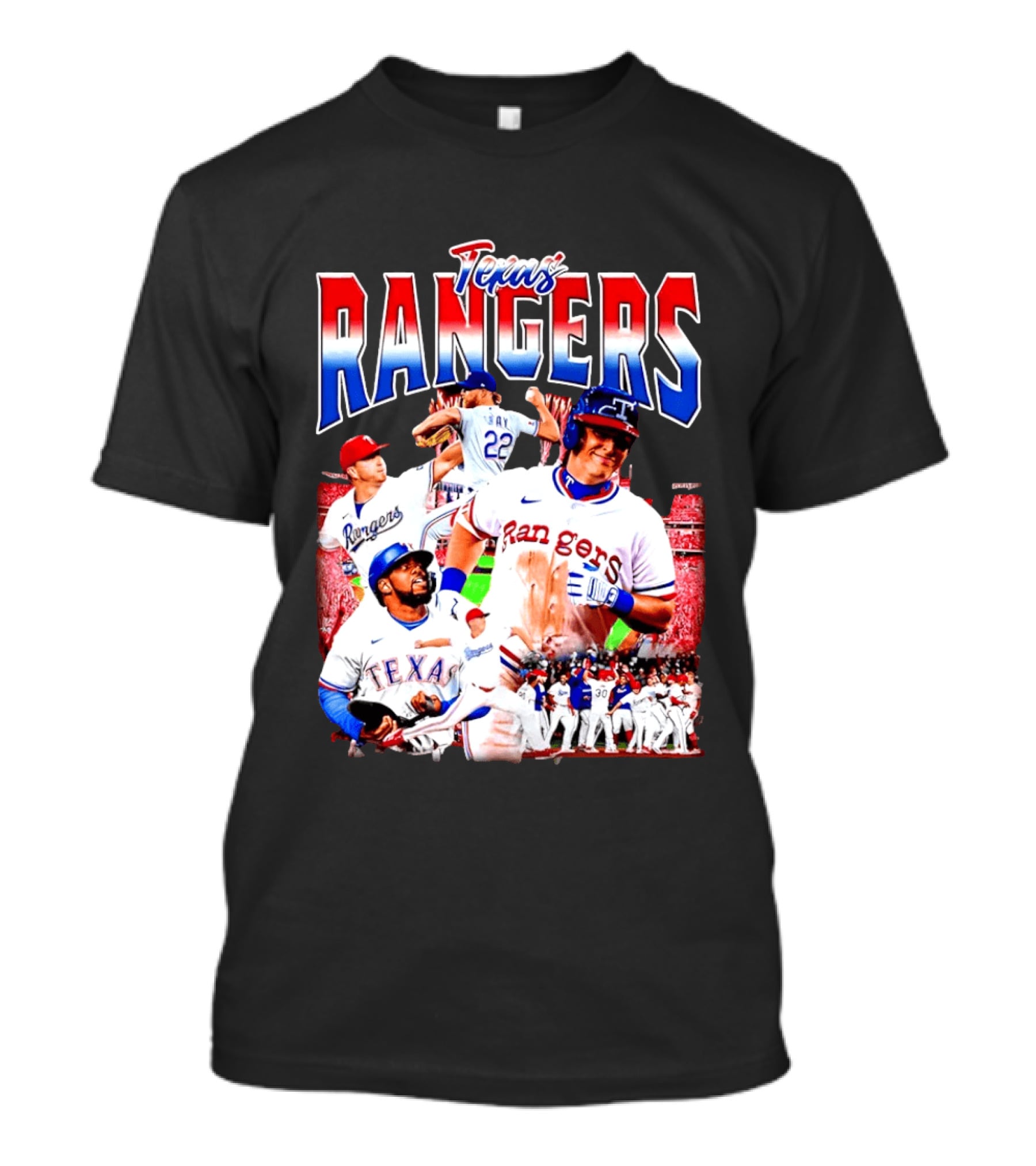 Texas Rangers Celebrate Baseball Team Collage 2025 T-Shirt