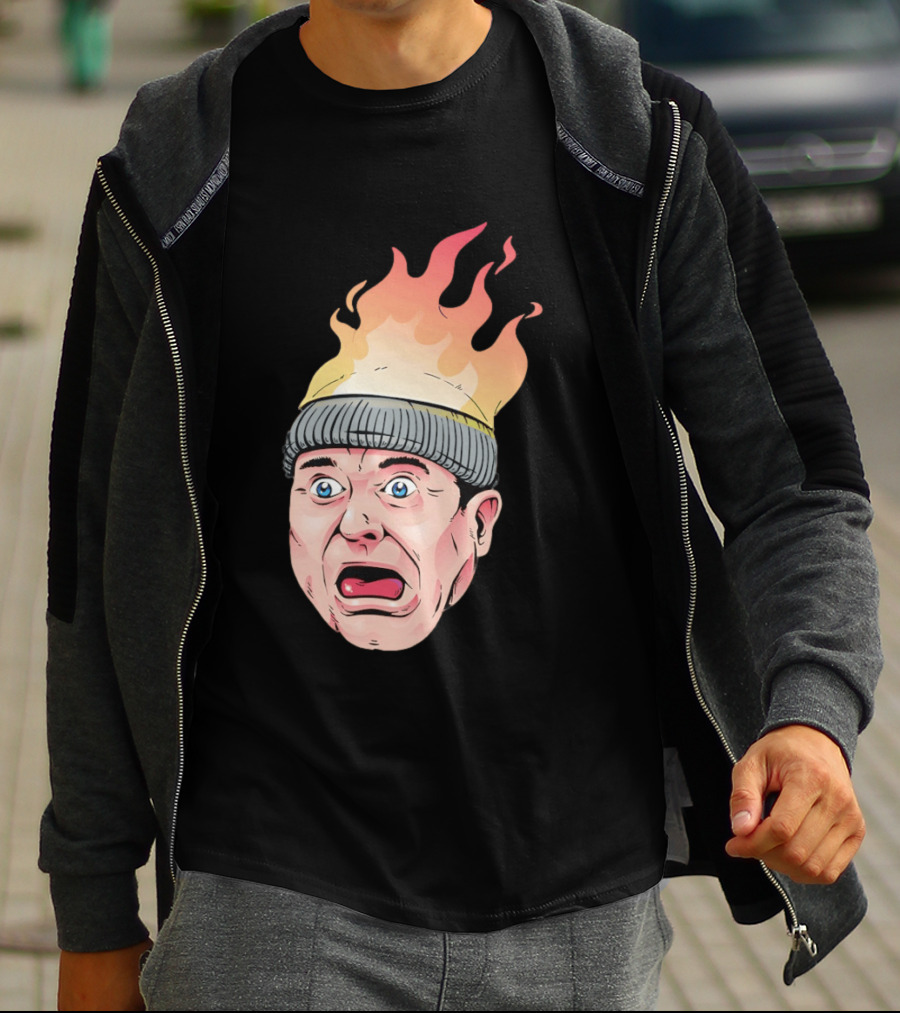 Home Alone Harry Head On Fire Meme T-Shirt