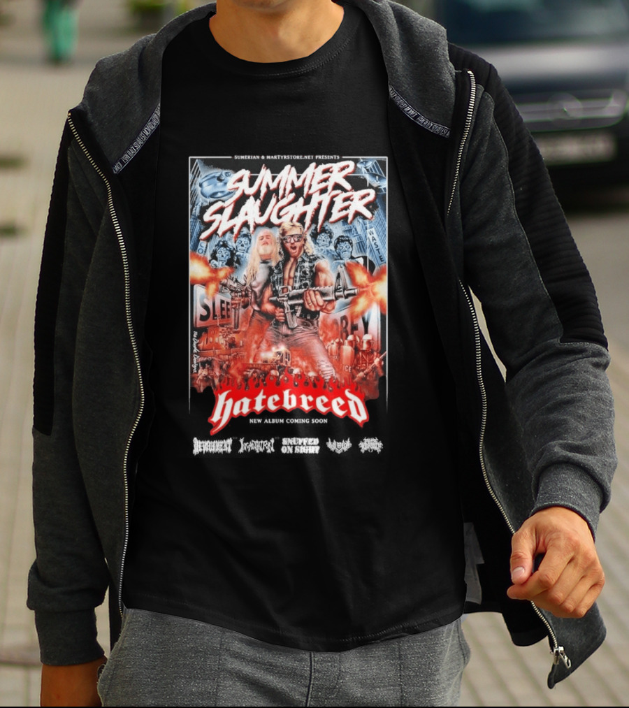 Summer Slaughter Hatebreed Tour 2026 Metal Festival North America Lineup T-Shirt