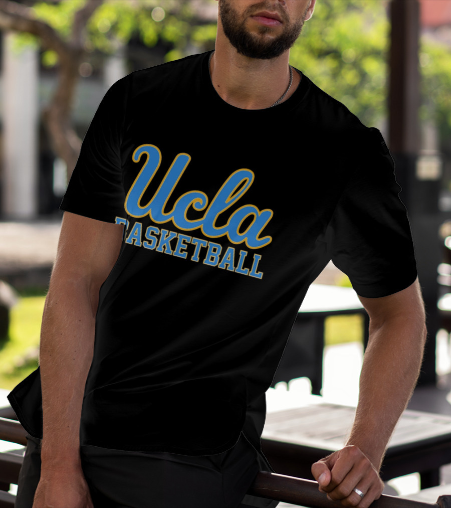 UCLA Basketball Script Text Blue And Gold T-Shirt