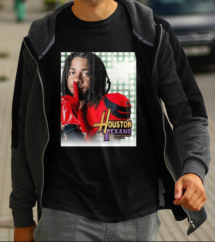 Houston Texans Anniversary Specials Stefon Diggs Hannah Montana 20th Celebration T-Shirt