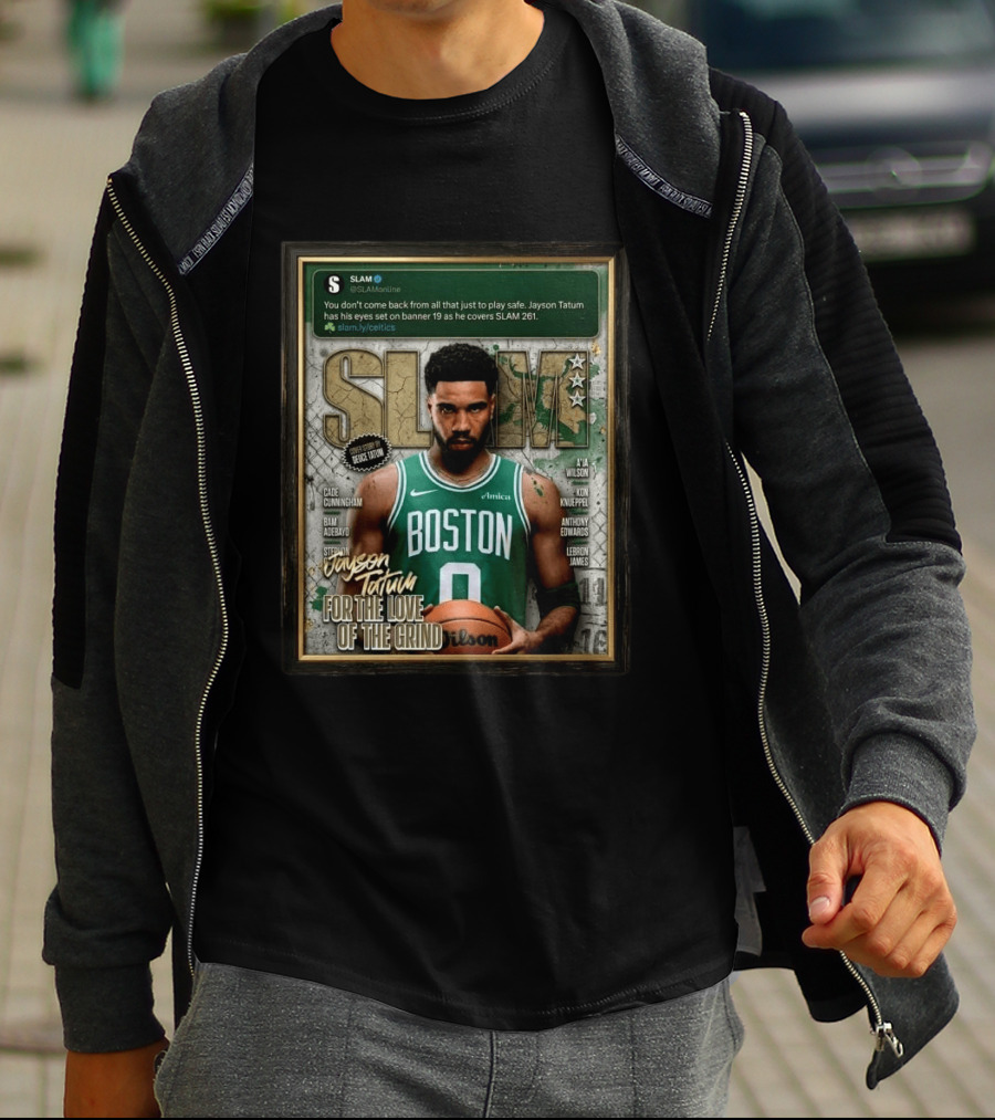 SLAM 261 Jayson Tatum Boston Celtics For The Love Of The Grind Gold Medal Edition With NBA Stars LeBron James And Cade Cunningham T-Shirt