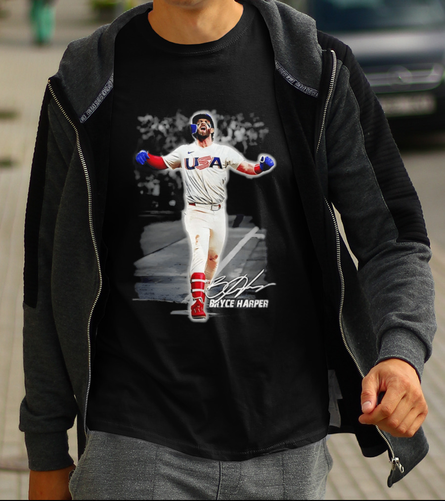 Bryce Harper USA Baseball Team 2026 Celebration Nike Sportswear T-Shirt