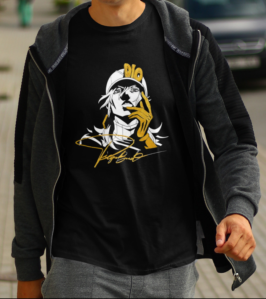 Dio JoJo's Bizarre Adventure Steel Ball Run Golden Signature T-Shirt