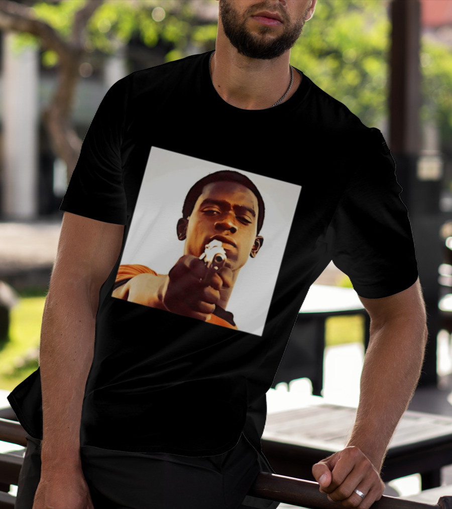 Snowfall TV Series 2017 Damson Idris Character With Gun T-Shirt