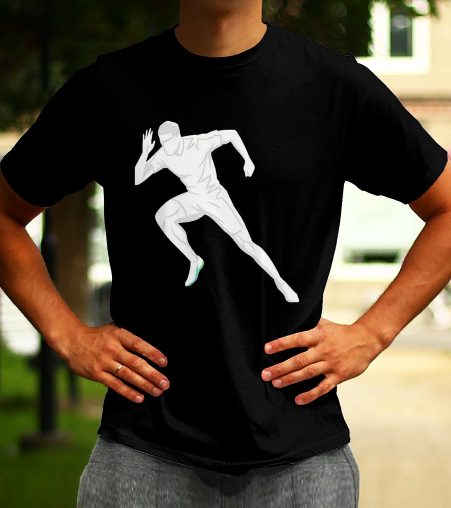 Sprint Athlete Dynamic Pose Running T-Shirt