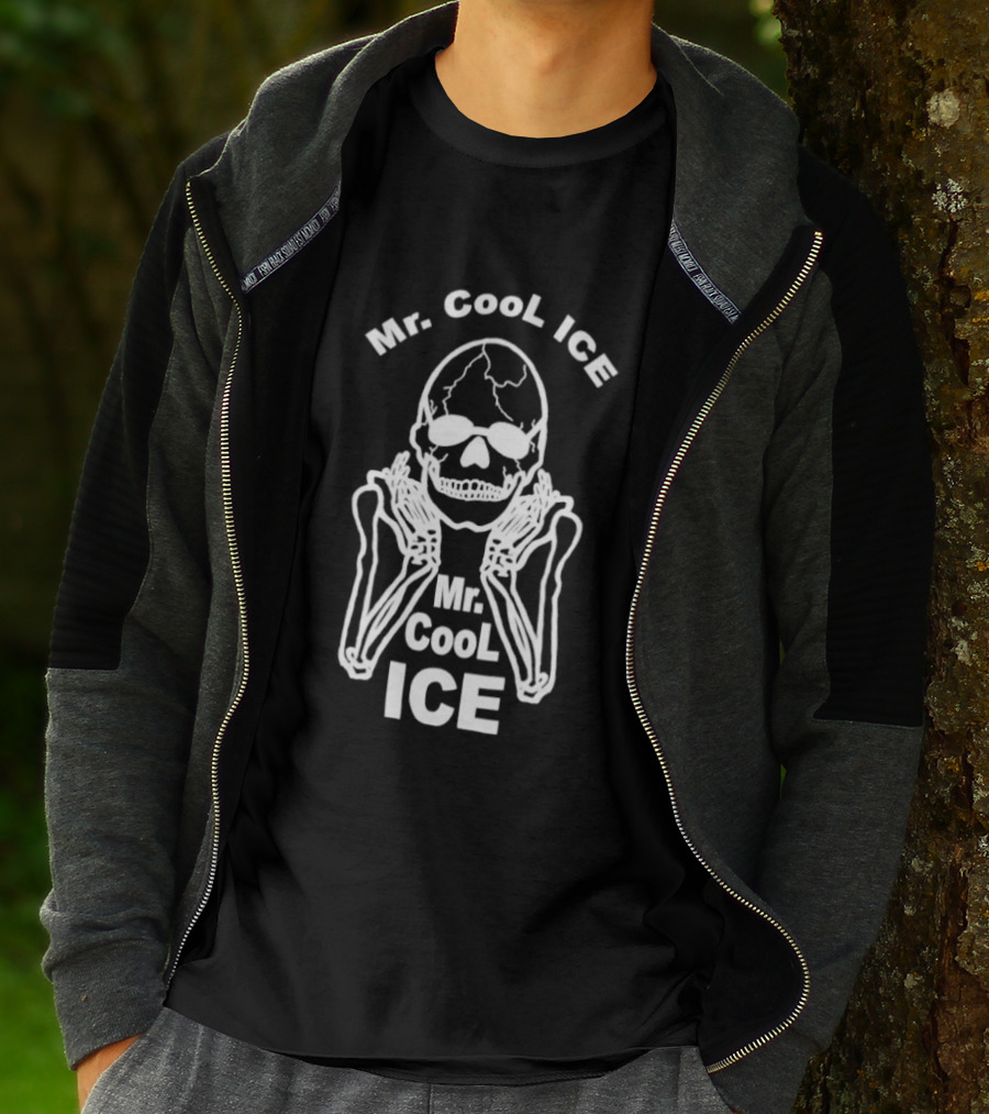 Mr. Cool ICE Skeleton Moody Neon Skull T-Shirt