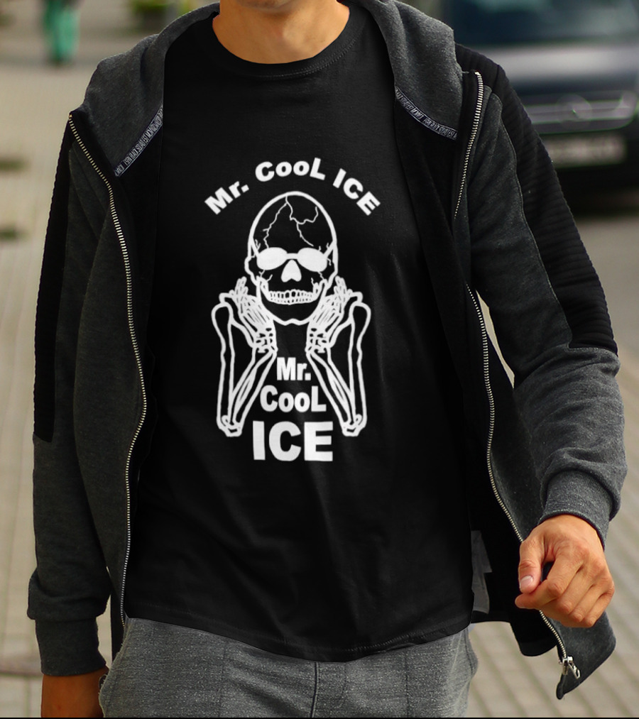 Mr. Cool ICE Skeleton Moody Neon Skull T-Shirt