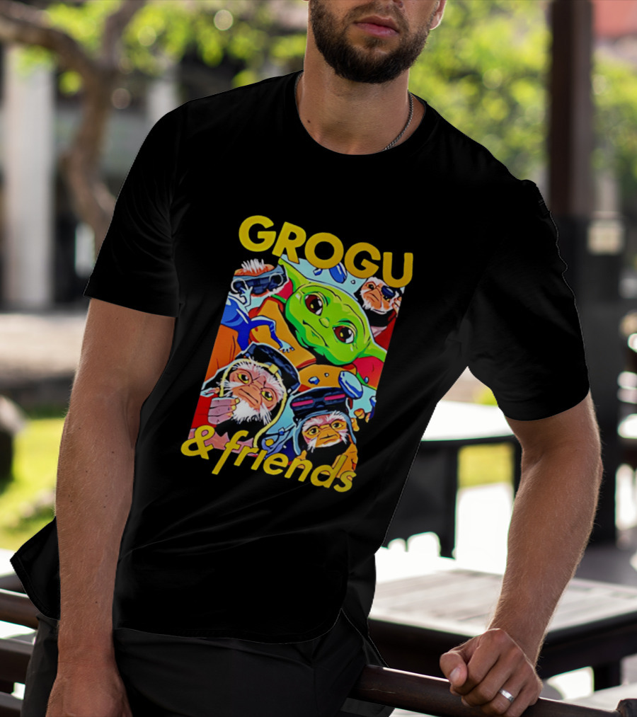 Grogu And Friends Cartoon Adventures Featuring Grogu T-Shirt