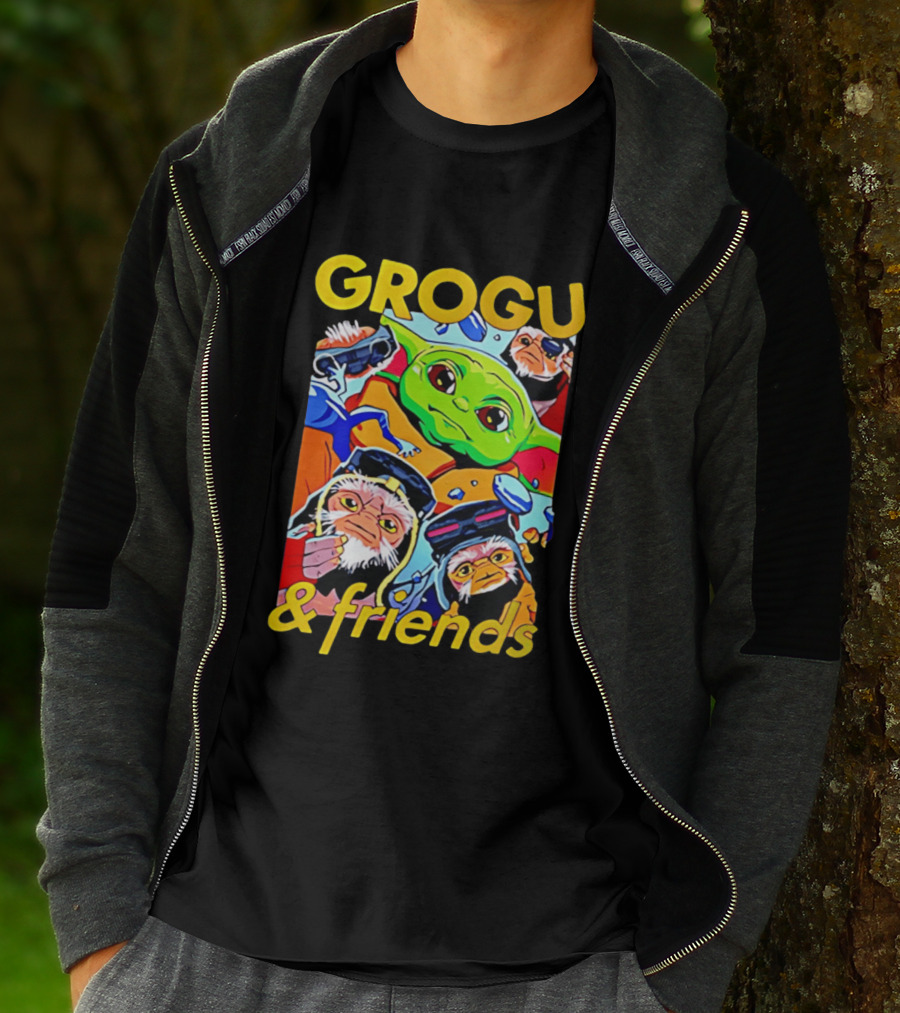 Grogu And Friends Cartoon Adventures Featuring Grogu T-Shirt