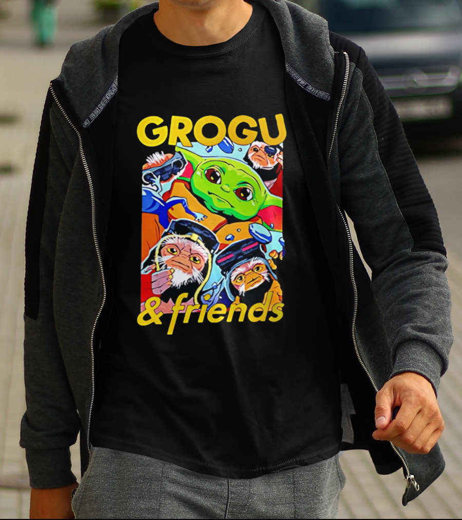 Grogu And Friends Cartoon Adventures Featuring Grogu T-Shirt