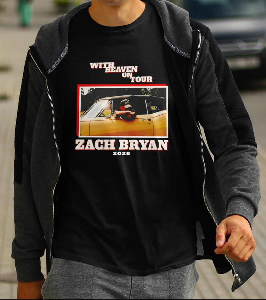 Zach Bryan 2024 Oklahoma Country Music With Heaven On Tour T-Shirt