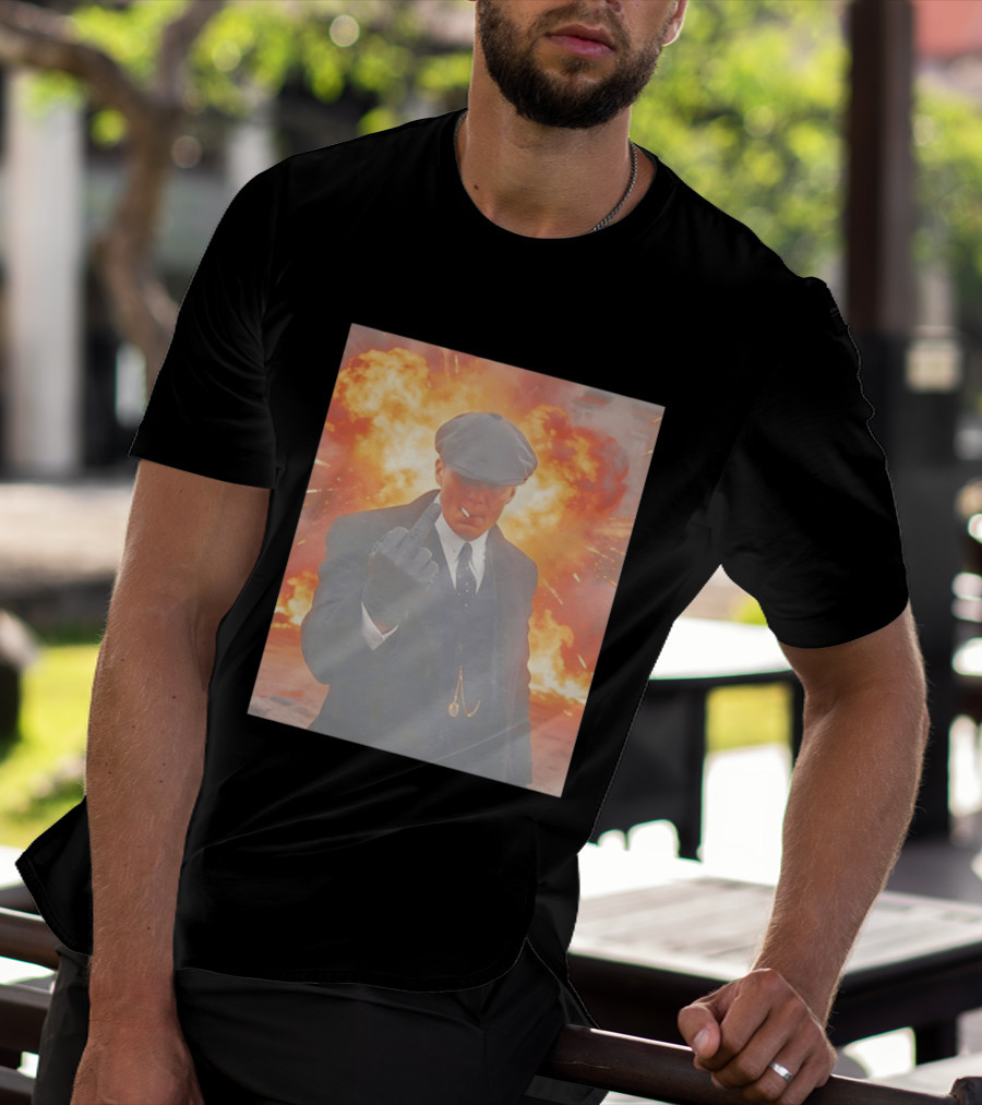 Peaky Blinders Shelby Explosion Middle Finger Iconic Scene T-Shirt