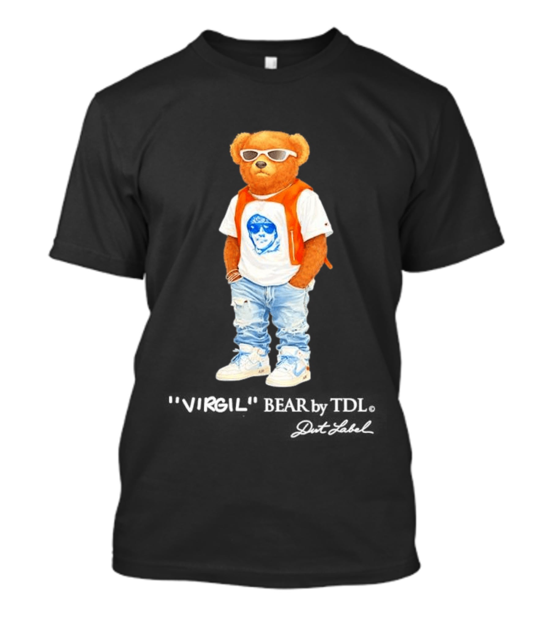 Virgil Abloh X Polo Bear Collaboration With Sunglasses And Stylish Outfit T-Shirt
