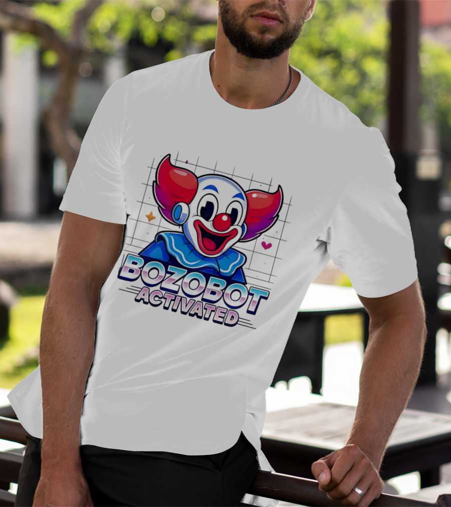 Bozo The Clown Bozobot Activated Retro Robot Clown Aesthetic T-Shirt
