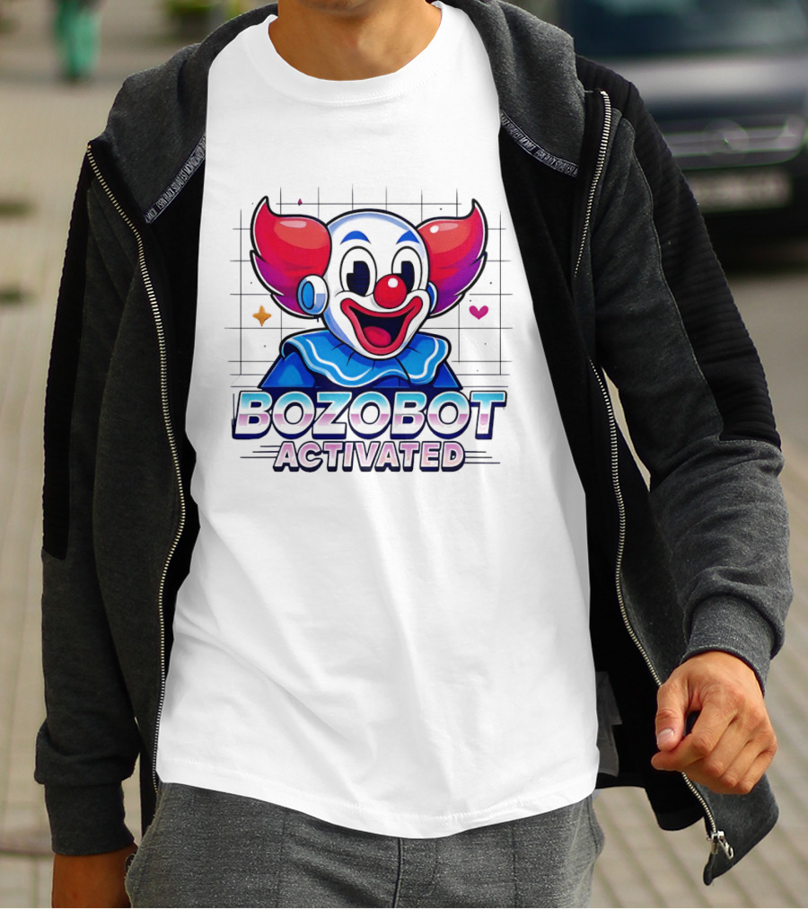Bozo The Clown Bozobot Activated Retro Robot Clown Aesthetic T-Shirt