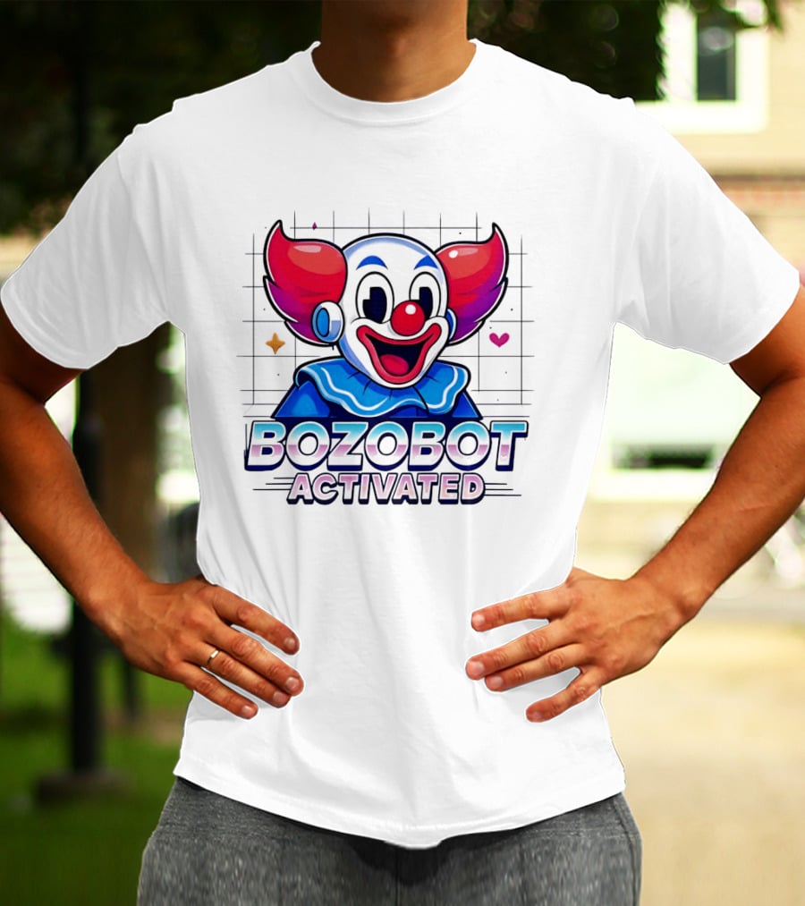 Bozo The Clown Bozobot Activated Retro Robot Clown Aesthetic T-Shirt