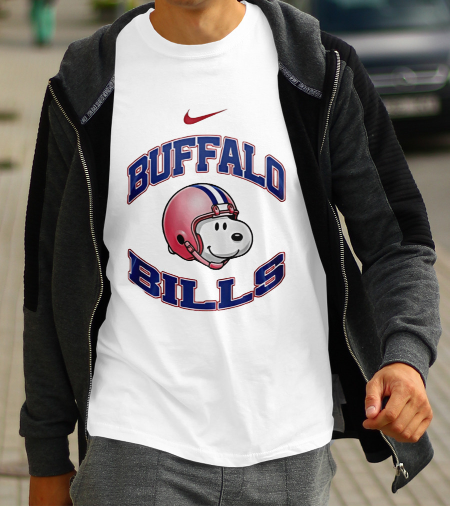Buffalo Bills Snoopy Football 2026 Nike Collaboration T-Shirt