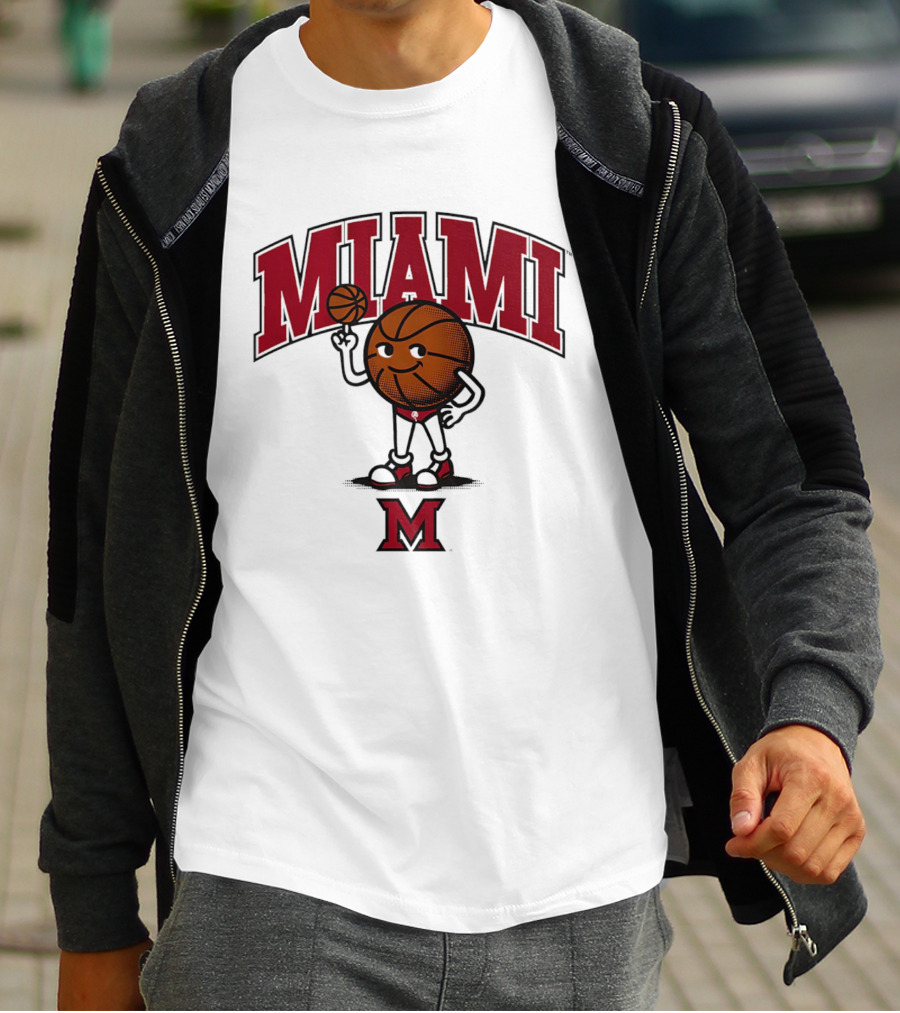 Miami Basketball Cartoon Character 2026 T-Shirt