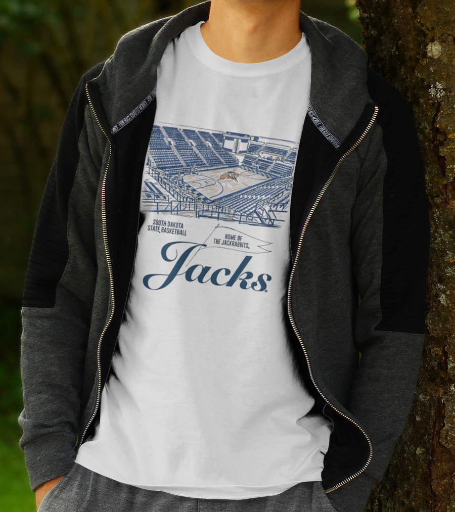 South Dakota State University Jackrabbits Basketball Court Jacks T-Shirt
