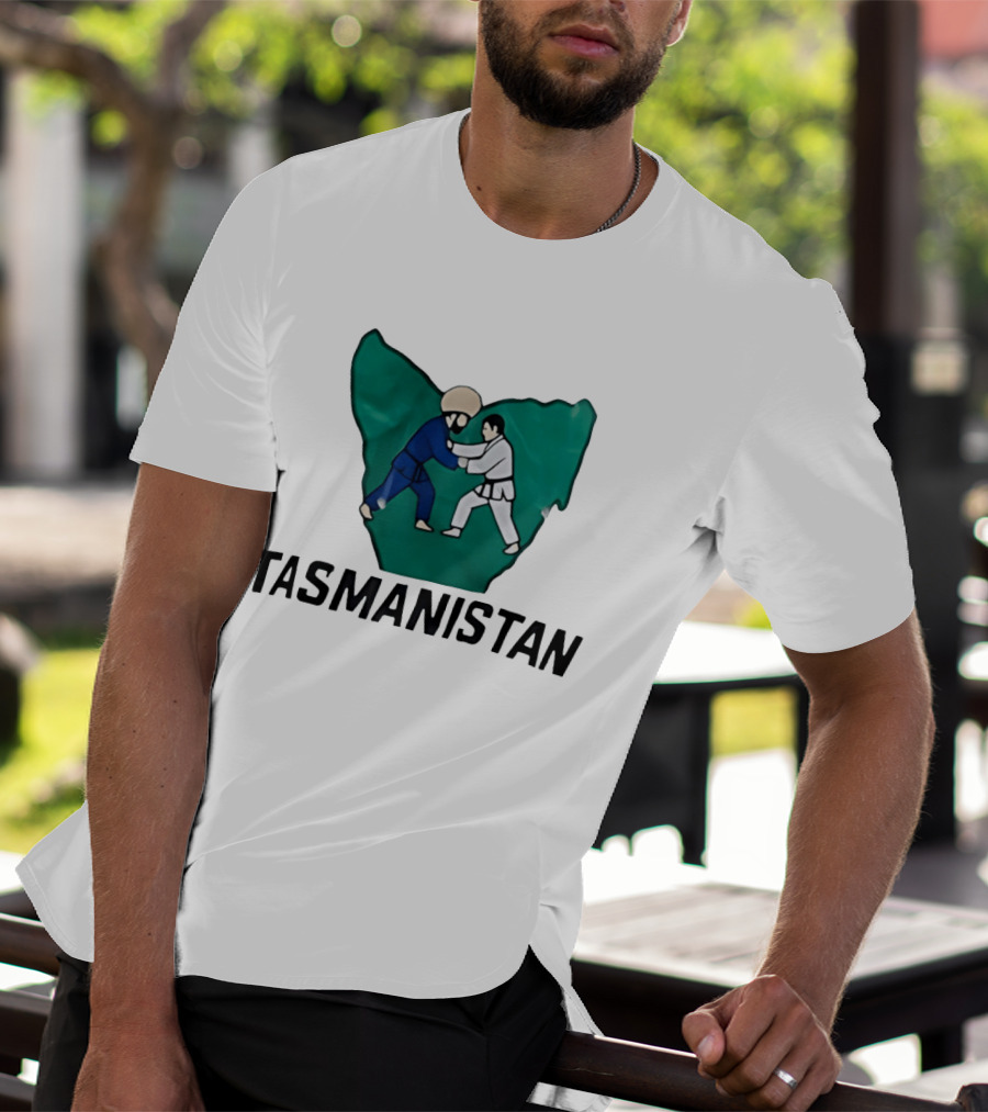 Tasmanistan Judo Cartoon Tasmania Map T-Shirt