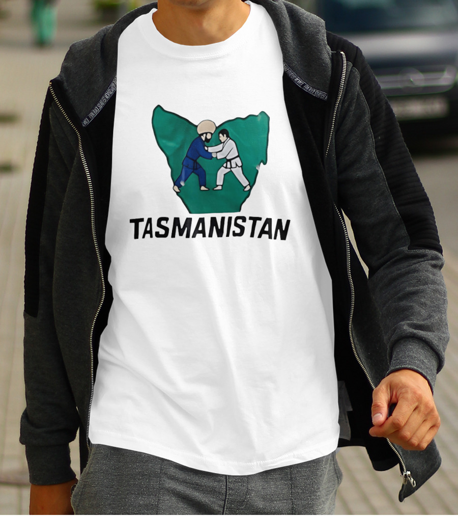 Tasmanistan Judo Cartoon Tasmania Map T-Shirt