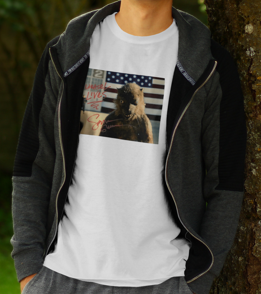 Weasel Lives The Suicide Squad American Flag Scene T-Shirt