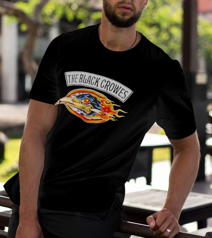 The Black Crowes 90s Flaming Crow Head T-Shirt
