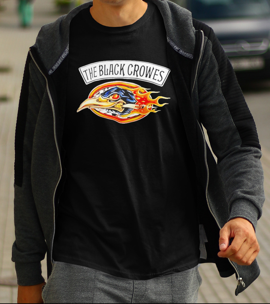 The Black Crowes 90s Flaming Crow Head T-Shirt