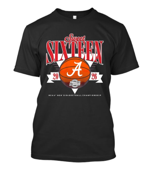 Alabama Crimson Tide 2026 NCAA Men's Basketball Sweet Sixteen Championship T-Shirt