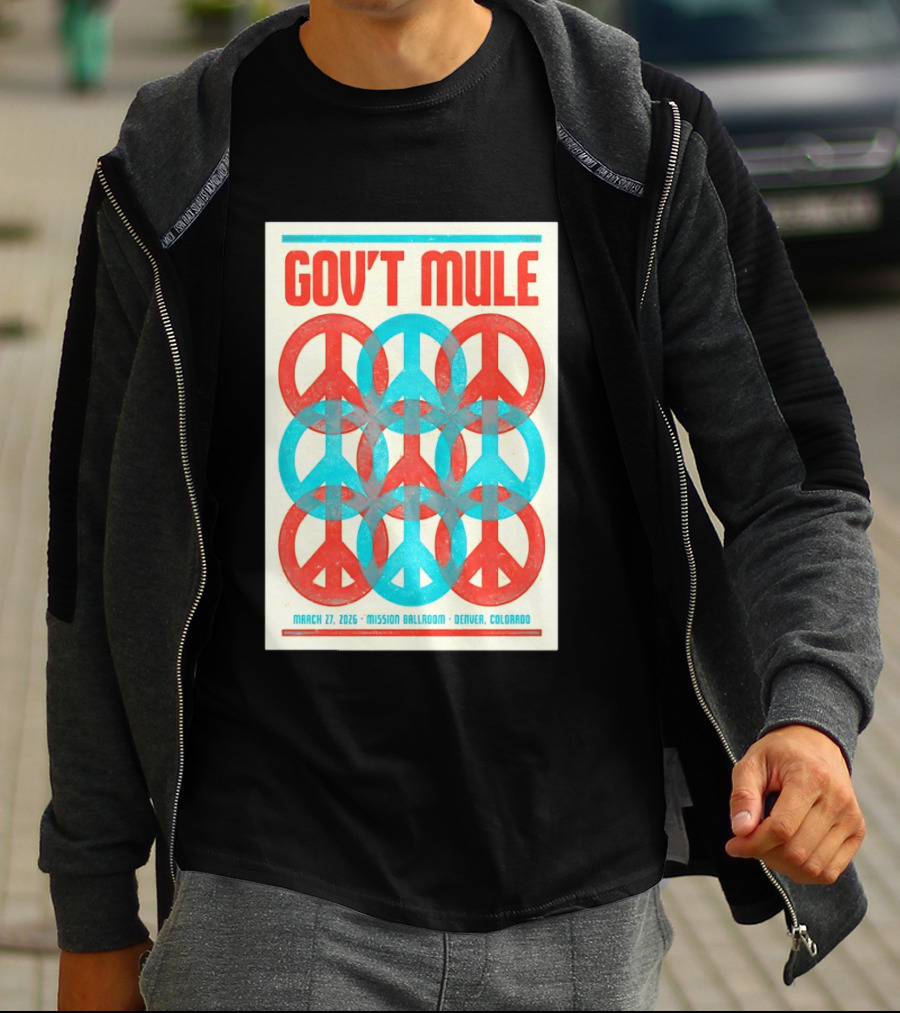Gov't Mule Mission Ballroom Denver March 27 2026 Peace T-Shirt