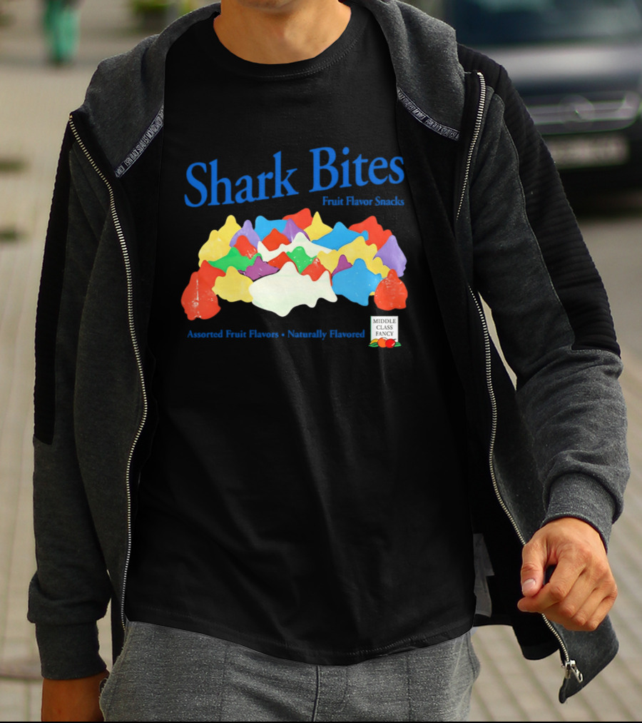 Shark Bites Fruit Flavor Snacks Assorted Fruit Flavors Naturally Flavored T-Shirt