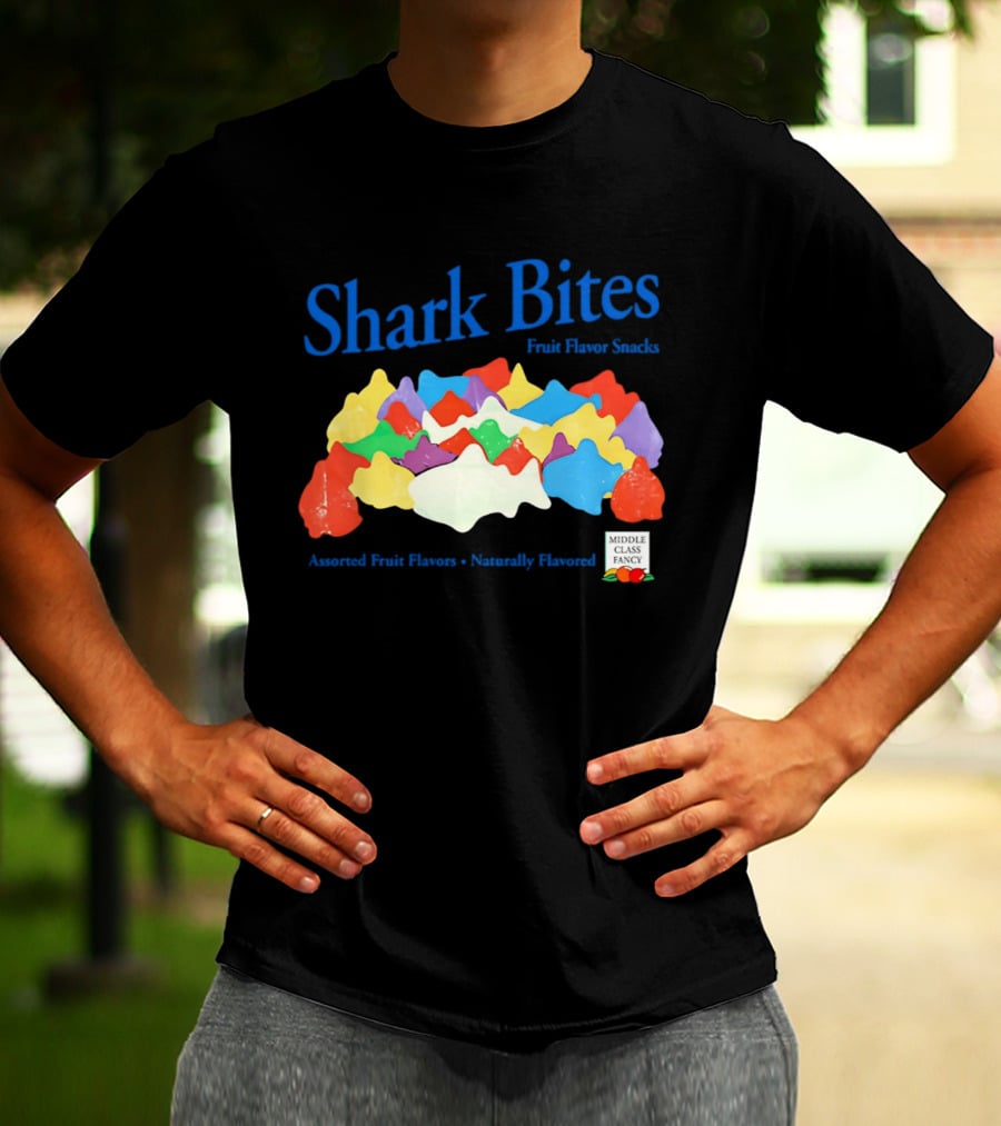 Shark Bites Fruit Flavor Snacks Assorted Fruit Flavors Naturally Flavored T-Shirt