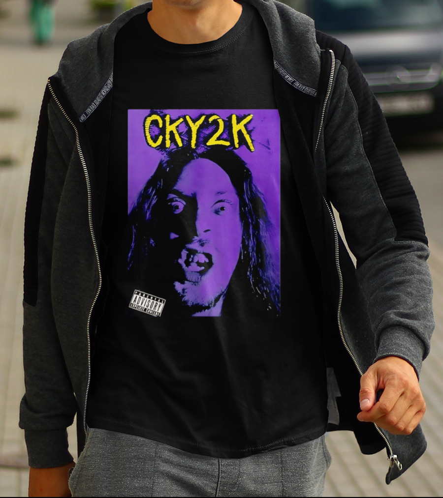 CKY2K Explicit Content Purple Portrait Bam Margera T-Shirt