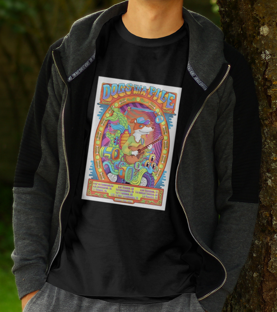 Dogs In A Pile 2026 Spring Tour March 24 To April 2 Wilmington Ardmore Leesburg Richmond Annapolis Fairfield New Haven Brooklyn T-Shirt