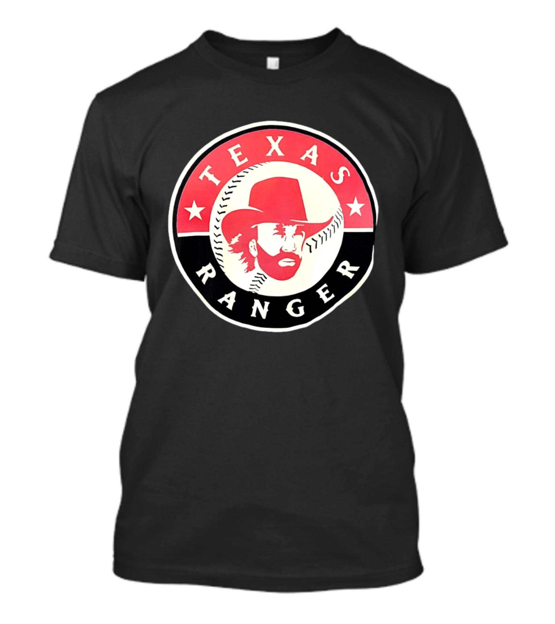 Texas Rangers Chuck Norris Baseball Logo Bold Star Circle T-Shirt